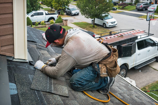 Professional Gutter Repair And Installation technician working in North East, PA